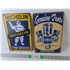 Image 1 : (2) Metal Signs- Chevrolet & Michelin 12" x 8 "