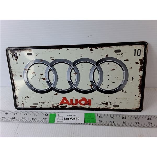 Audi License Plate 12" x 6 "