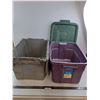 Image 1 : (2) Plastic Storage Bins with Lids - Cannot Ship!
