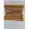 Image 2 : Pair of Oak Wood Vent Grates 16" x 7.5" & Mountable Flourescent Light - Flicker Detected