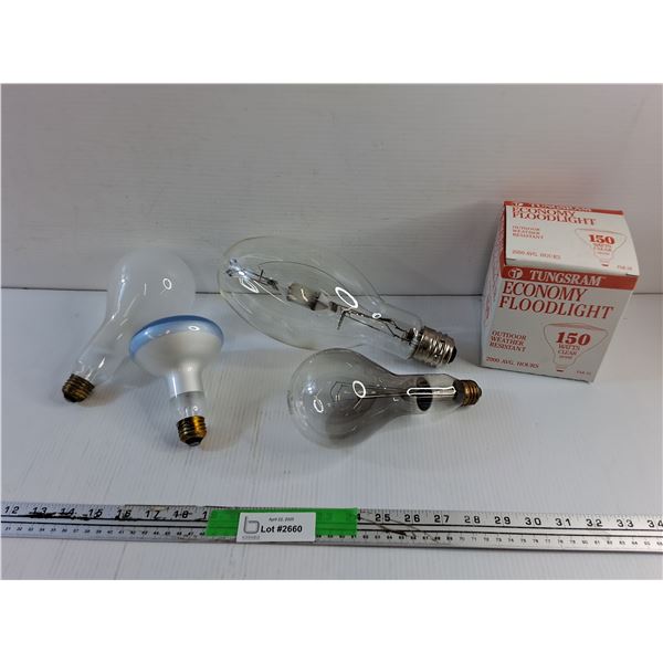 Various 300W Light Bulbs and Floodlight Bulb - Tested