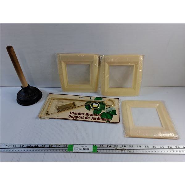 Small Plunger, Switch Plate Shields and Planter Bracket