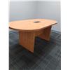 Image 1 : Oval Meeting Desk/Table - 72" x 36" x 29.5" Tall - OFFSITE MUST PICK UP BY April 24th