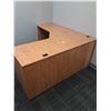 Image 1 : Two Piece Office Desk w/Drawers - 65" Long x 65" Long x 29" Tall x 23.5" Deep - OFFSITE MUST PICK UP