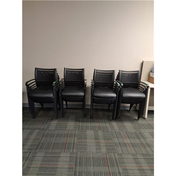 (20) Stackable Office Chairs - OFFSITE MUST PICK UP BY April 24th