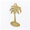 Image 3 : Vintage 14K Gold Detailed Tropical Palm Tree Collectible Flat Charm Pendant