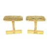 Image 4 : Vintage Tiffany & Co. Mens 18k Two Tone Gold Woven Textured Platter Cuff Links
