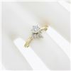 Image 3 : 14K Yellow Gold 0.67 ctw Prong Round Solitaire w/ Marquise Diamond Spray Ring