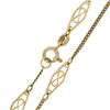 Image 5 : Vintage Italian 14K Gold 27.5 Long Curb Link & Pierced Station Chain Necklace
