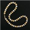 Image 5 : 18k Tri Color Gold 15.5" Brushed Finish Ball Bead on a Gold Link Chain Necklace