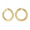 Image 1 : Solid 14K Yellow Gold Large Smooth Polished Tubes 34mm Round Hoop Earrings