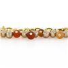 Image 5 : Bonato 18k Gold Diamond Flower Pearl Orange Quartz Beaded Dangle Charm Bracelet