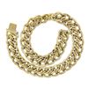 Image 5 : Italian UnoAErre Solid 14k Yellow Gold Wide Interlocking Link Statement Necklace