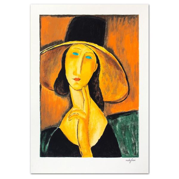 Protrait Of A Woman With Hat by Modigliani (1884-1920)