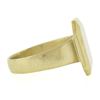 Image 5 : Solid 14K Yellow Gold Rectangular Engravable Center Matte Finish Signet Ring