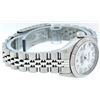 Image 4 : Rolex Ladies Quickset Stainless Steel White Diamond Datejust Wristwatch 26MM