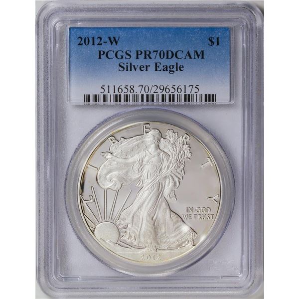 2012-W American Silver Eagle.999 Fine Silver Dollar Coin PCGS PR70DCAM