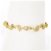 Image 2 : Cute Unique 14k Yellow Gold 7" 8.7mm 3D Polished Dolphin Link Chain Bracelet