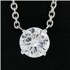 Image 7 : New 14K Gold.55 ctw Round Brilliant Diamond Solitaire Pendant w/ Adjustable Chai
