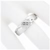 Image 3 : Men's Keepsake 14k White Gold 0.10 ctw Diamond Diagonal Channel Wedding Band Rin