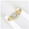 Image 4 : Antique 14k Gold 0.95 ctw GIA Certified Old Cut Belcher Diamond Engagement Ring