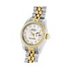 Image 3 : Rolex Ladies 18K Gold And Steel White Roman Hidden Clasp Datejust 26MM