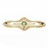 Image 3 : Antique Victorian 14k Gold Peridot Seed Pearl Hand Engraved Open Bar Brooch Pin