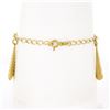 Image 2 : NEW Milor Italian 14K Yellow Gold Open Curb Link Bracelet w/ Puffed Dangle Charm