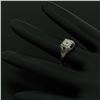 Image 3 : Antique Art Deco 18k White Gold 0.65 ctw European Diamond and Sapphire Ring