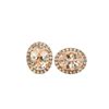 Image 3 : 14kt Dia and Morganite Halo Earrings