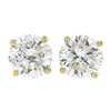 Image 2 : NEW 18k Gold 1.81 ctw GIA Round Brilliant Diamond 4 Prong Martini Stud Earrings