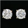 Image 6 : NEW 18k Gold 1.81 ctw GIA Round Brilliant Diamond 4 Prong Martini Stud Earrings