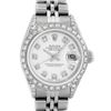 Image 1 : Rolex Ladies Quickset Stainless Steel White Diamond Lugs And Datejust Wristwatch