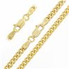 Image 5 : NEW Unisex Solid 14k Yellow Gold 3.4mm Miami Cuban Curb Link 24" Chain Necklace
