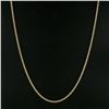 Image 2 : Unisex Classic Solid 14K Gold 24.5" Long 3.1mm Polished Rope Link Chain Necklace