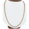 Image 5 : Unisex Classic Solid 14K Gold 24.5" Long 3.1mm Polished Rope Link Chain Necklace