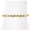 Image 1 : Classic 18K Yellow Gold 7.50 ctw Round Brilliant Cut Diamond Line Tennis Bracele