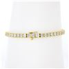 Image 2 : Classic 18K Yellow Gold 7.50 ctw Round Brilliant Cut Diamond Line Tennis Bracele