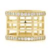 Image 7 : Estate 18k Yellow Gold 1.4 ctw Diamond Open Geometric 15mm Wide Band Ring size 6