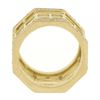 Image 8 : Estate 18k Yellow Gold 1.4 ctw Diamond Open Geometric 15mm Wide Band Ring size 6