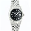 Image 2 : Rolex Mens Stainless Steel Black Index 36mm Datejust Wristwatch With Jubilee Ban