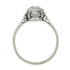 Image 8 : Antique Art Deco French Platinum Illusion Set Diamond Solitaire Engagement Ring