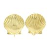 Image 1 : Vintage 14K Yellow Gold Detailed Polished Seashell Shell Screw Back Earrings