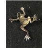 Image 2 : Interesting Vintage Sterling Silver Frog Broach marked .925