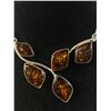 Image 2 : Very Nice Sterling Silver and Baltic Honey Amber Necklace