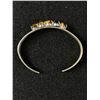 Image 2 : Sterling Silver Bracelet 2/4" Wide, 5 Tigers Eye