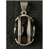 Image 1 : Smokey Quartz Pendant, Sterling Silver 1.5"