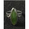 Image 2 : Sterling Silver Ring, Jade Size 5