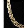 Image 2 : Quality Vintage Genuine Sterling Silver Marked Wide Braided Necklace Beauty