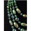 Image 2 : Exquisite Old Enameled Green Necklaces Signed W. Germany Matching Clasp